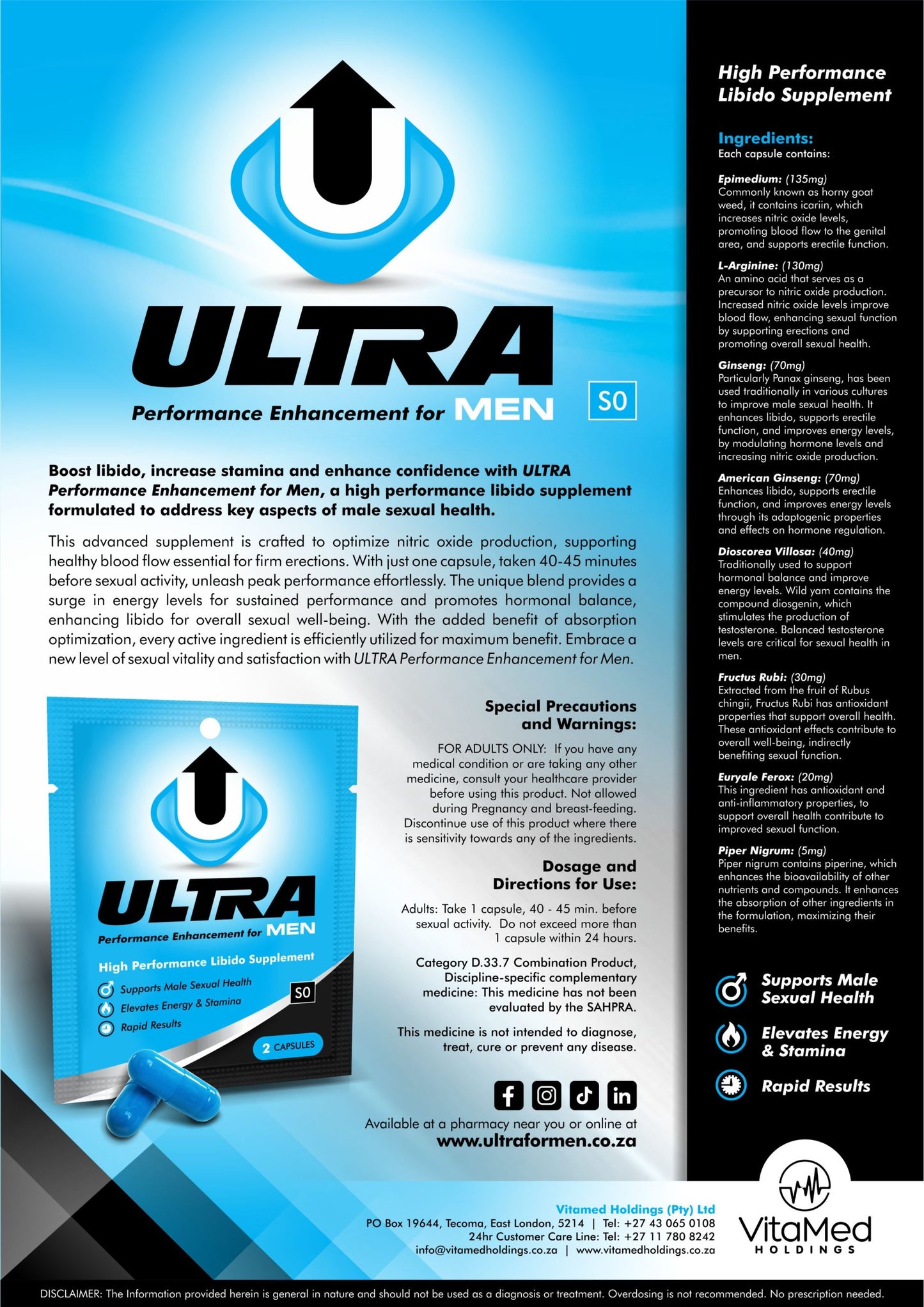 Ultra For Men 20 Sachets