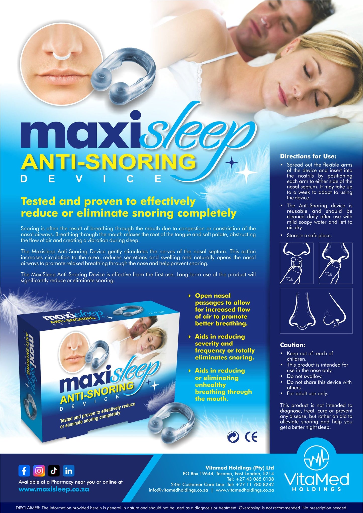 MaxiSleep Anti-Snoring Device